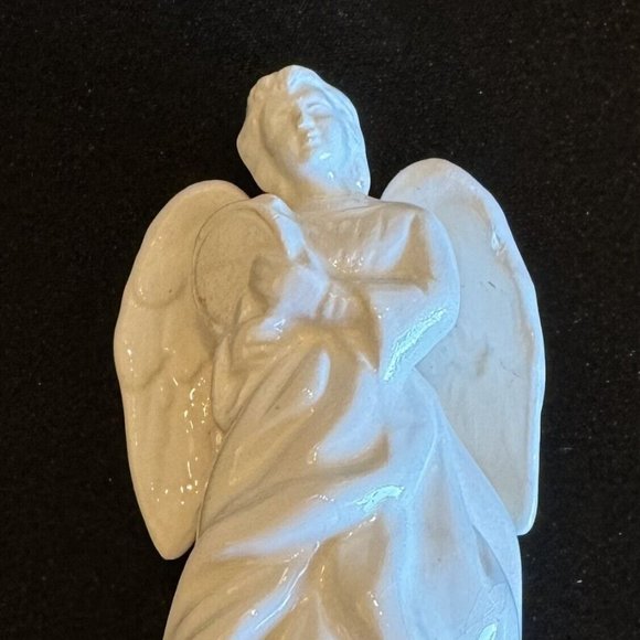 Vintage White OCI Omnibus Angels with Instruments Christmas Set of 2 Lovely! - Picture 3 of 14